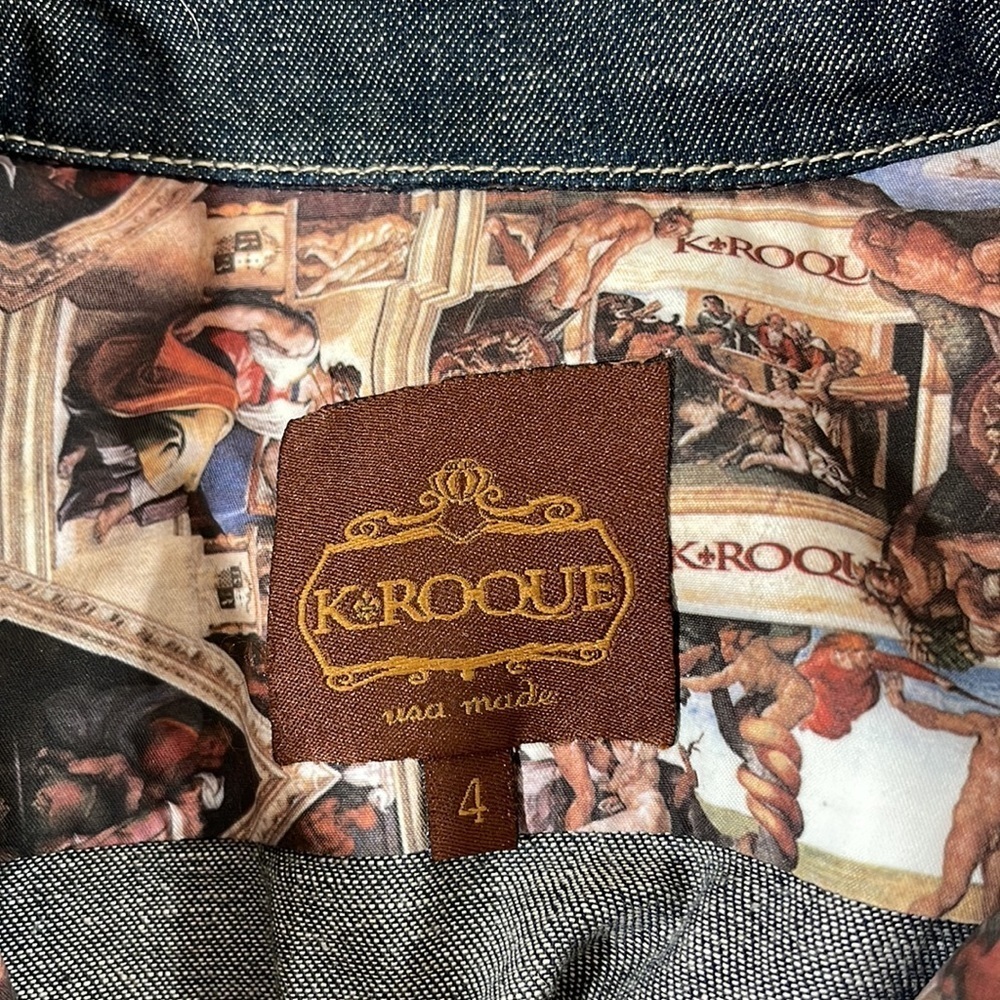 K.ROQUE Shorts Romper Button Up Front Dark Blue Denim Short Sleeve With Pockets - Picture 7 of 8